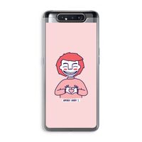 Hartje: Samsung Galaxy A80 Transparant Hoesje