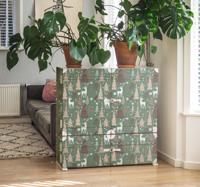 Kerststicker bos patroon