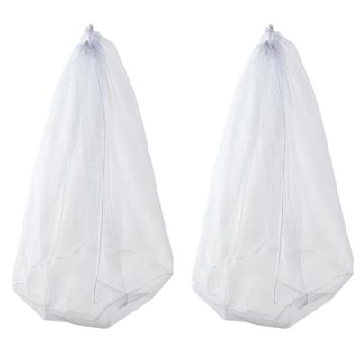 Home Deco Factory Waszak - 2x - 60 x 80 cm - wit - polyester - groot - wasnet