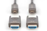 Digitus AK-330127-300-S HDMI-kabel HDMI Aansluitkabel HDMI-A-stekker 30 m Zwart Afgeschermd (dubbel), Afgeschermd (drievoudig), Flexibel, Afscherming totaal, - thumbnail