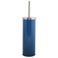 MSV Toiletborstel in houder/wc-borstel - metaal - marine blauw - 38 cm   -
