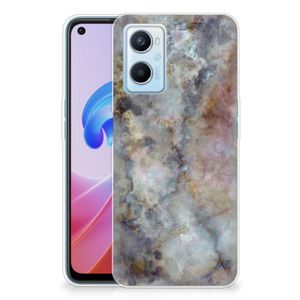 OPPO A96 | OPPO A76 TPU Siliconen Hoesje Marmer Grijs