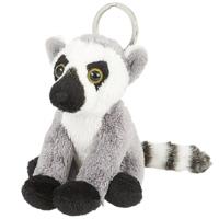 Ravensden ringstaartmaki sleutelhanger - grijs - pluche - 10 cm - knuffel - apen Ravensden ringstaartmaki sleutelhanger - grijs - pluche - 10 cm - knuffel - apen
