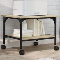 VidaXL Printerkastje 2-laags 50x40x38 cm bewerkt hout sonoma eiken