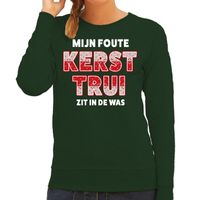 Groene kersttrui / kerstkleding Mijn foute kerst trui zit in de was groen voor dames 2XL (44)  -