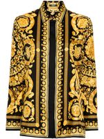 Versace chemise en soie à imprimé baroque - Noir - thumbnail