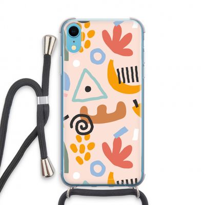 Abstract: iPhone XR Transparant Hoesje met koord