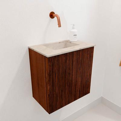 Toiletmeubel Mondiaz Joya Dlux | 40 cm | Meubelkleur Ruby | Faye wastafel Frappe Wasbak Midden | Zonder kraangat(en)