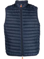 Save The Duck gilet matelassé à patch logo - Bleu
