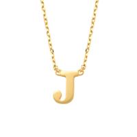 Minimalistische letter ketting - 14K GOUD - Goud - J