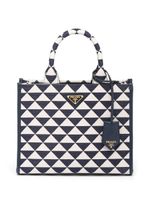 Prada petit sac Symbole en jacquard - Bleu - thumbnail