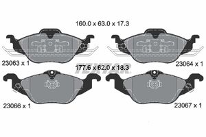 Remblokkenset, schijfrem TEXTAR, u.a. fÃ¼r Opel, Vauxhall, Chevrolet