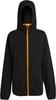 Ragetta RG690 Navigate Hooded Full Zip Fleece - Black/Orange Pop - XL