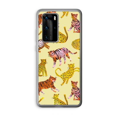 Cute Tigers and Leopards: Huawei P40 Pro Transparant Hoesje
