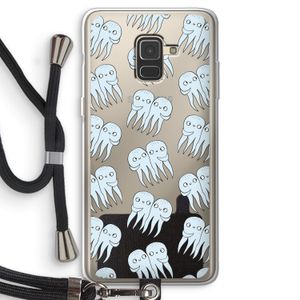 Octopussen: Samsung Galaxy A8 (2018) Transparant Hoesje met koord