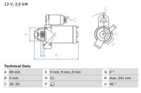 Startmotor / Starter BOSCH, Spanning (Volt)12V, u.a. für BMW - thumbnail