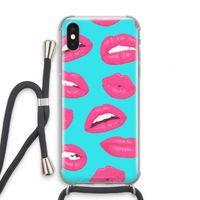 Bite my lip: iPhone XS Transparant Hoesje met koord