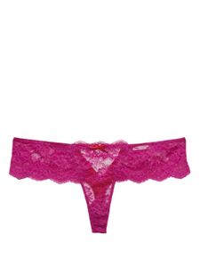 Fleur Du Mal Naomi floral-lace thong - Violet