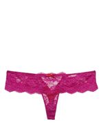 Fleur Du Mal Naomi floral-lace thong - Violet - thumbnail