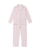 HEMA Kinderpyjama Flannel Strepen Lila (lila)