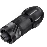 binder 99 4218 300 07 Ronde subminiatuurconnector Koppeling, recht Totaal aantal polen: 6 + PE 1 stuk(s) - thumbnail