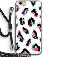Cheetah color: iPhone 6 / 6S Transparant Hoesje met koord