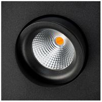 LED inbouwspot 540 lumen 6W zwart draai en kantelbaar 2000 tot 2800K Junistar Square IsoSafe SG 901253