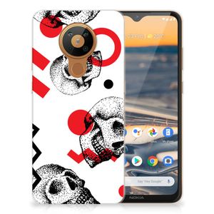 Silicone Back Case Nokia 5.3 Skull Red