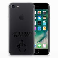 iPhone SE 2022 | SE 2020 | 8 | 7 Silicone-hoesje Finger Don't Touch My Phone iPhone SE 2022 | SE 2020 | 8 | 7 Silicone-hoesje Finger Don't Touch My Phone