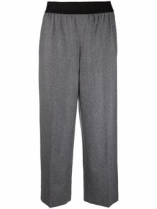 Stella McCartney pantalon court en flanelle - Gris