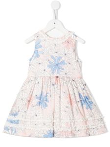 Hucklebones London robe évasée à fleurs - Rose