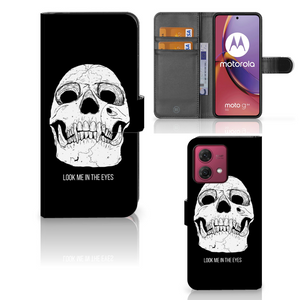 Telefoonhoesje met Naam Motorola Moto G84 Skull Eyes