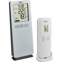 TFA Dostmann Funk-Thermometer LOGOneo 30.3071.54 Draadloze thermometer digitaal Zilver