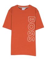 BOSS Kidswear t-shirt à logo imprimé - Orange