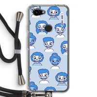 Gezichtjes: Pixel 3a Transparant Hoesje met koord