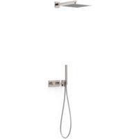 Regendouche set Tres B-System | Inbouw | Thermostaatkraan | 2-weg | Rechthoekig | RVS look