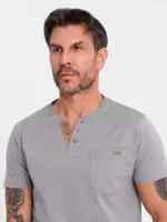 Italian Style - Poloshirt Heren - Suéde - Grijs - Italianstyle