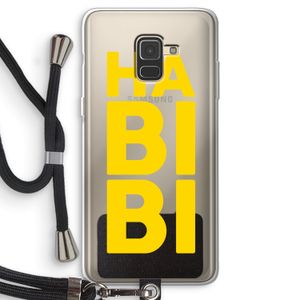 Habibi Blue: Samsung Galaxy A8 (2018) Transparant Hoesje met koord