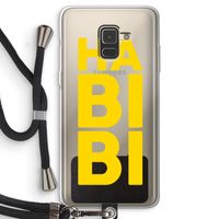 Habibi Blue: Samsung Galaxy A8 (2018) Transparant Hoesje met koord