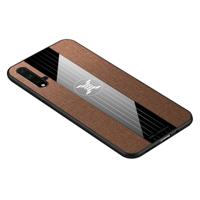 Voor Huawei Nova 5 XINLI stiksels doek Textue schokbestendige TPU beschermhoes (bruin)