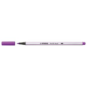 STABILO Pen 68 brush, premium brush viltstift, lila, per stuk