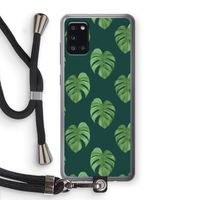 Monstera leaves: Samsung Galaxy A31 Transparant Hoesje met koord