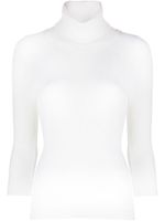 ASPESI ribbed-knit roll-neck knitted top - Blanc - thumbnail