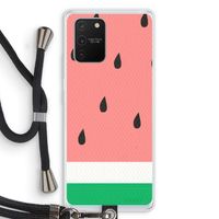 Watermeloen: Samsung Galaxy S10 Lite Transparant Hoesje met koord
