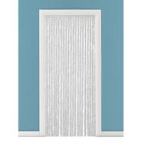 Vliegengordijn - grijs/wit - 90 x 220 cm - kattenstaart - deurgordijn - deur hor