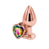 NS Novelties - Rear Assets Rose Gold Aluminum Heart Butt Plug M - thumbnail