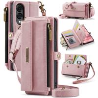 Caseme Samsung Galaxy S25 Edge hoesje - portemonnee tasje - Lichtroze