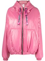 Khrisjoy high-shine hooded jacket - Rose