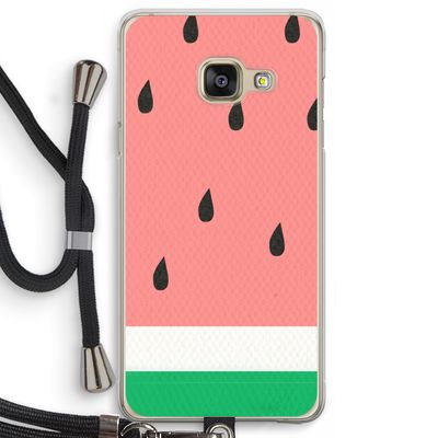 Watermeloen: Samsung Galaxy A3 (2016) Transparant Hoesje met koord
