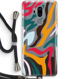 Colored Zebra: LG G7 Thinq Transparant Hoesje met koord